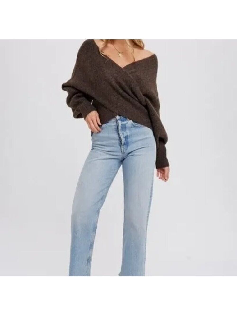 CLEAR OUT!!! Crossover Ribbed Pullover - Picture 6 of 10